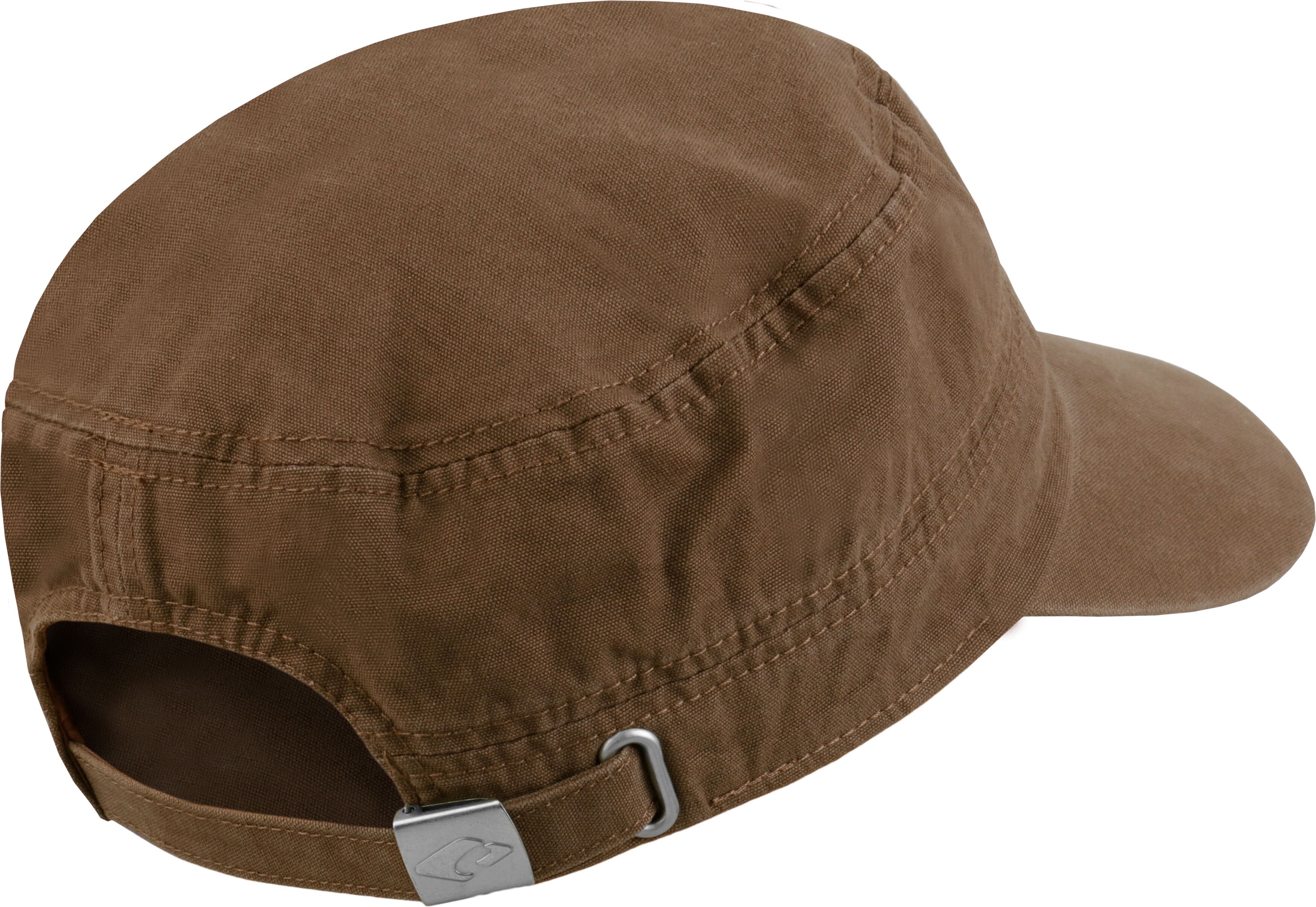 Army Cap CHILLOUTS "Dublin Hat", Herren, braun, Canvas, Baumwolle, Caps Army Cap, Größenverstellbar, temperatur- und feuchtigkeitsregulierend