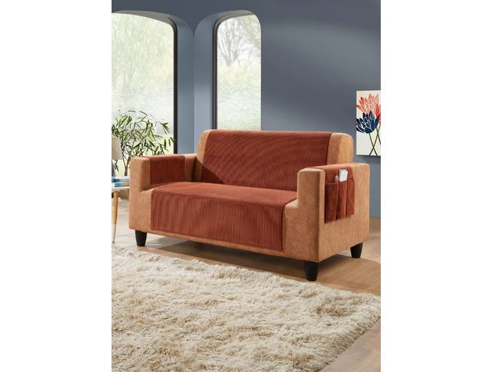 Wohnaccessoires mit Anti-Rutsch-Beschichtung, Terra, Größe 863 (Couchschoner, 165x140 cm)