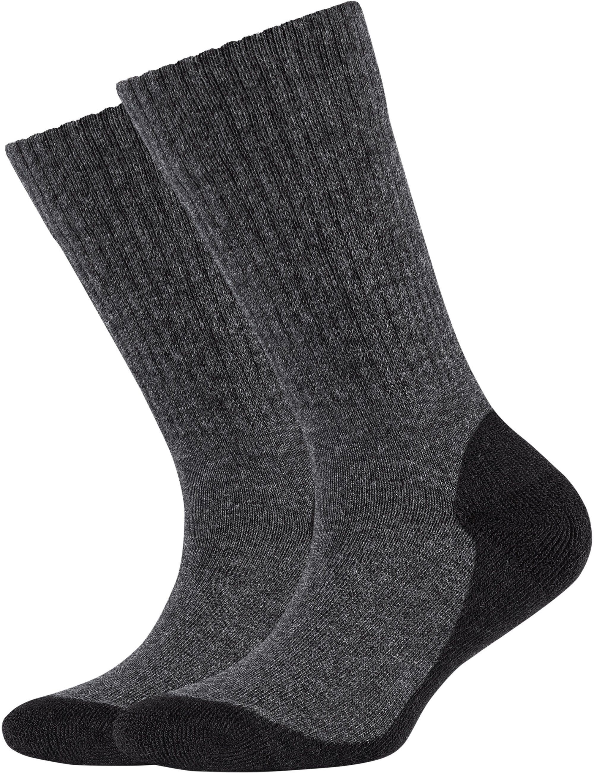 Funktionssocken CAMANO "function", Herren, Gr. 35-38, grau (anthrazit, meliert), Materialmix, metallisierte Fasern, normal, Socken Funktionssocken, mit verstärkten Belastungszonen an Ferse und Spitze