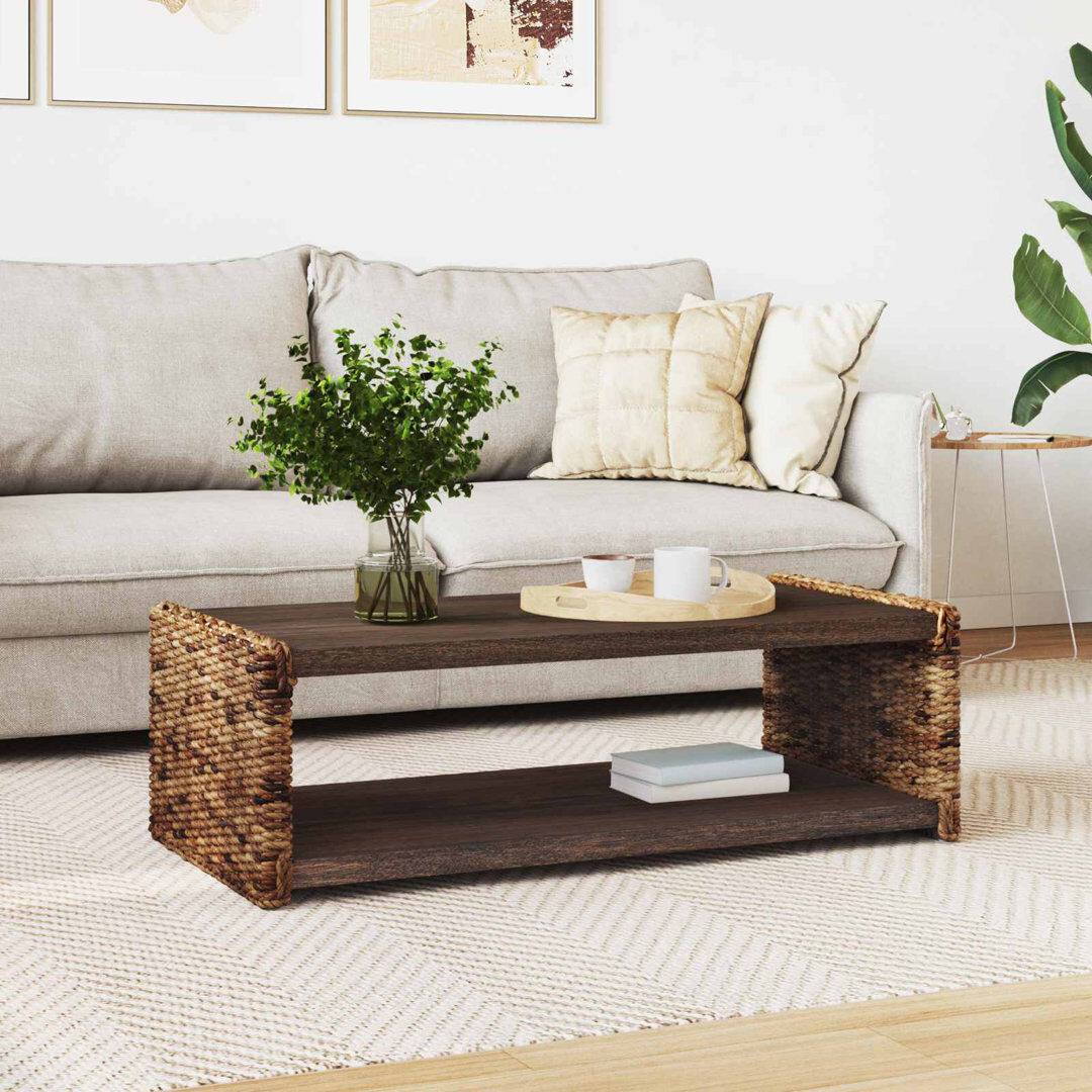 Bloomsbury Market Solid Wood Coffee Table Natural 35cm. H x 110cm. L x 55cm. W