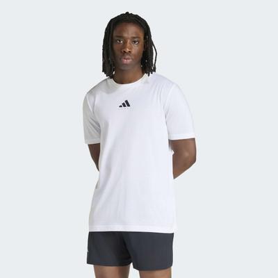 T-Shirt ADIDAS PERFORMANCE "PADEL CATEGORY GRAFIK", Herren, Gr. S, weiß, Obermaterial: 65% Polyester, 35% Baumwolle, Rundhals, Shirts T-Shirt, mit Rundhalsausschnitt, ohne Verschluss, aus Polyester