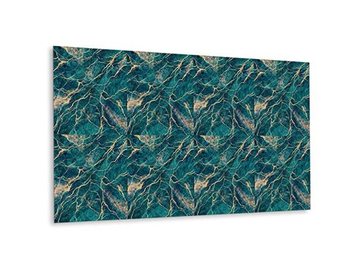 Decormat Selbstklebende Vinyl Spritzschutz 100x50cm zum Badezimmer Deko Aufkleber Selbstklebende Tapete für die Küche Bodenbeläge Wandaufkleber PVC - Grüner Malachit