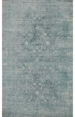 Rug Source Hand-knotted Transitional Silk Greys & Charcoal Geometric Area Rug - 8' 0'' X 4' 11''