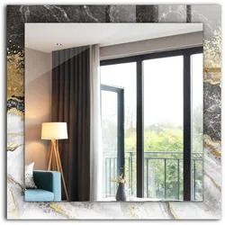 SPIEGEL 60 x 60 cm Rechteckig mit Aufdruck