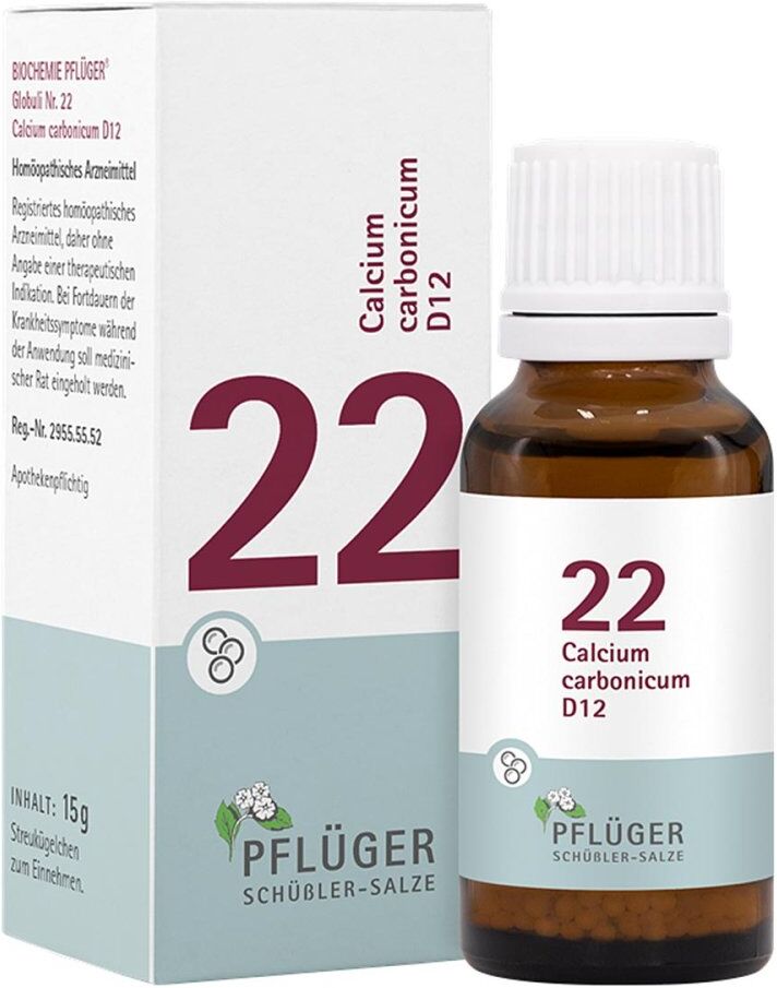 Schüßler-Salze Biochemie Pflüger 22 Calcium Carbon.D12 Globuli