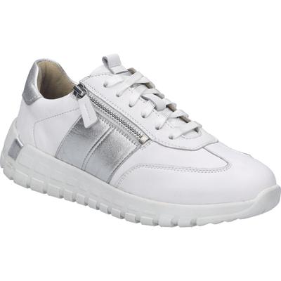 Sneaker JOSEF SEIBEL "Gabby 01, weiss-silber", Damen, Gr. 42, weiß (weiß, silber), Obermaterial: 100% Rindsleder Leather cow., Schuhe Sneaker