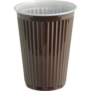 Papstar Trinkbecher 90349 braun / weiß, PS, Kunststoff, Einweg, automatengängig, 0,18 l, 100 Stück