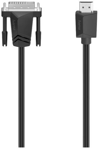 Hama DVI Adapterkabel DVI-D 24+1pol. Stecker, HDMI-A Stecker 1.5m Schwarz 00200715 4K UHD DVI-Kabel