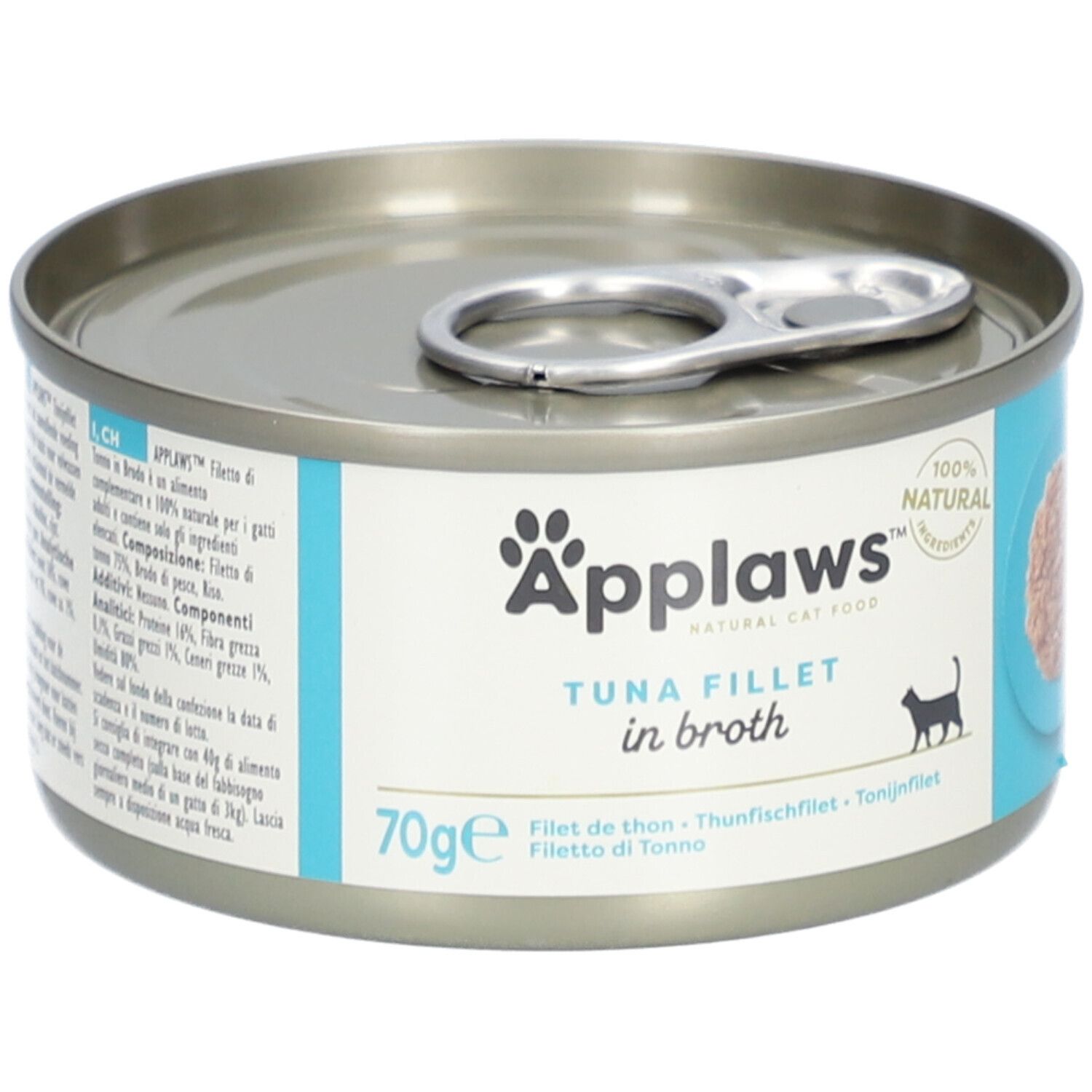 Applaws Nassfutter in der Dose mit Thunfisch Filet für Katzen 70 g Futter