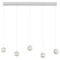 SCHÖNER WOHNEN-Kollektion LED-Pendelleuchte Lini Alu, Eisen, Stahl & Metall Weiß