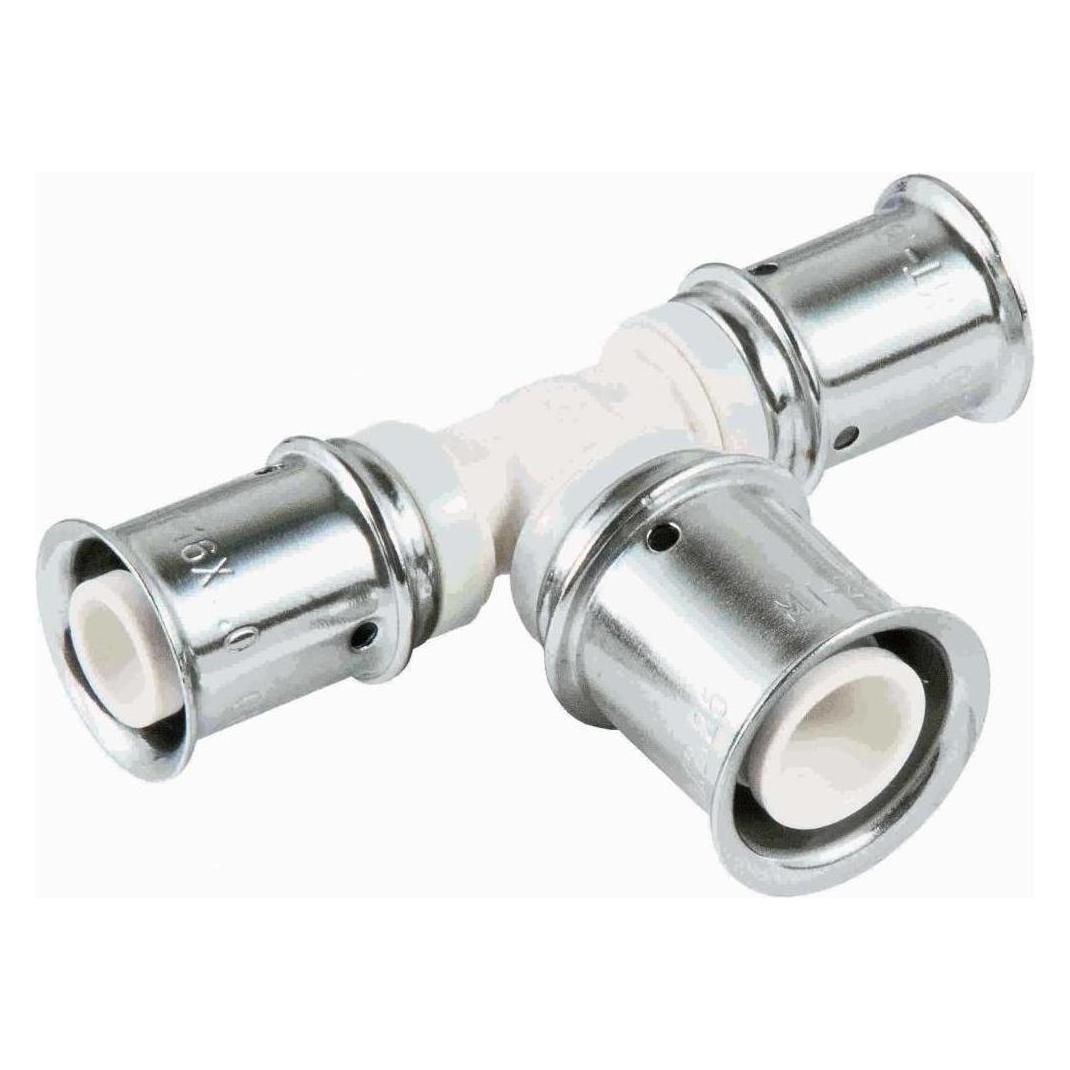 Multitubo Press-T-Stück reduziert aus PPSU 20x16x20mm (T-Verbindung) (55032)