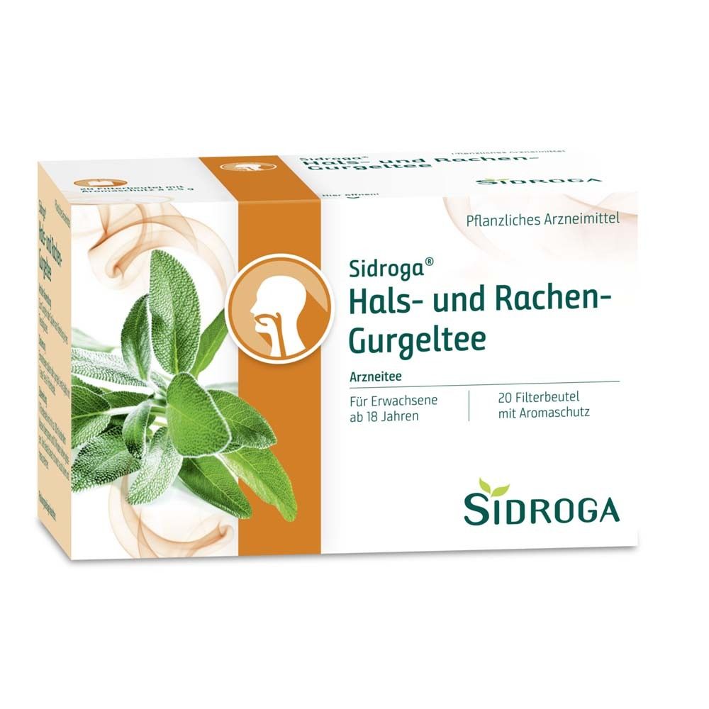 Sidroga Hals- und Rachen-Gurgeltee Filterbeutel 20x2,5 g Tee