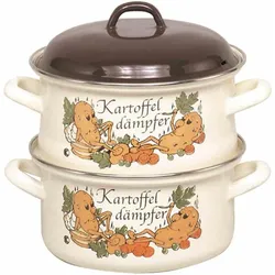 Krüger Kartoffeldünster, Pfanne + Kochtopf, Beige