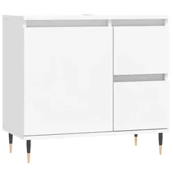 Helloshop26 - Badezimmerschrank mit Schubladen 65 x 33 x 60 cm weißes Holzwerkstoff