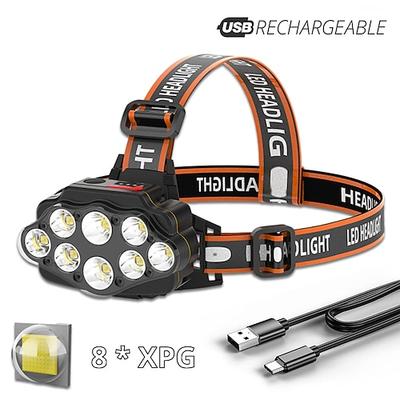 Wiederaufladbarer LED-Scheinwerfer Weitbereichsbeleuchtung Scheinwerfer 4 Beleuchtungsmodi 8 xpg Campinglaterne leistungsstarke Scheinwerfer-Fischerlampe