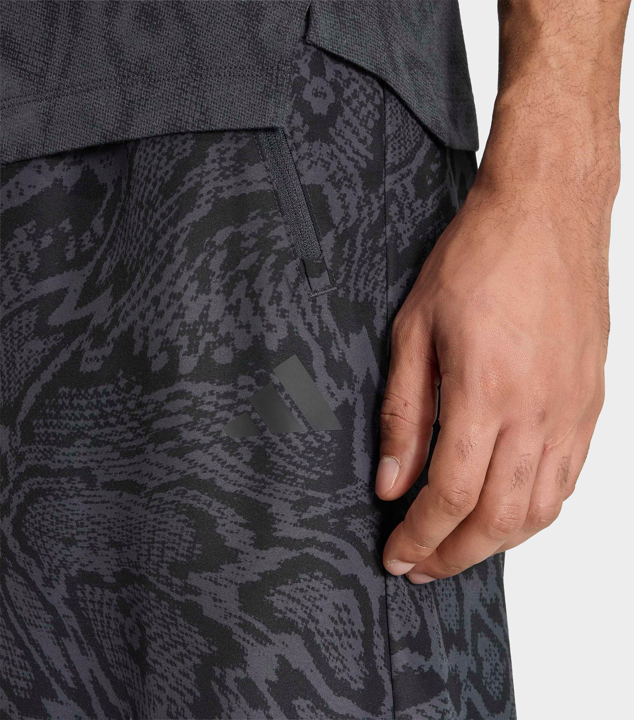 Sporthose ADIDAS PERFORMANCE "PRIMELIFT, ALLOVER-PRINT", Damen, Gr. 3XL, N-Gr, schwarz (carbon, schwarz, normal, gr.), Obermaterial: 100% Polyester, Hosen Sporthose carbon, schwarz, normal, gr. 3XL, N-Gr