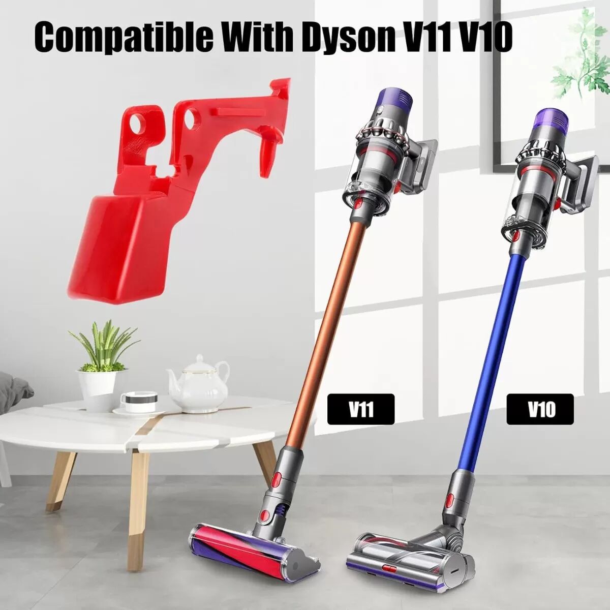 INF Roter ABS Ersatz-Trigger-Schalter Taste, kompatibel mit Dyson V10 V11 SV12 SV14, direkter Austausch