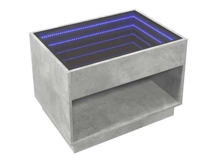 vidaXL Couchtisch mit Infinity-LED Betongrau 70x50x50 cm