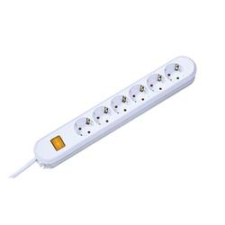 BACHMANN SMART Steckdosenleiste 6x Schutzkontakt, Schalter, weiß, 1,5 m 381.250K