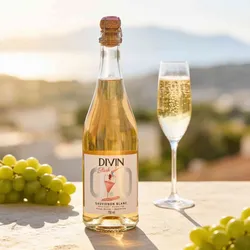 Divin alkoholfreie Weine  Divin Sauvignon Blanc Sparkling Blush alkoholfreier Wein Cabernet Franc,Sauvignon Blanc Frankreich