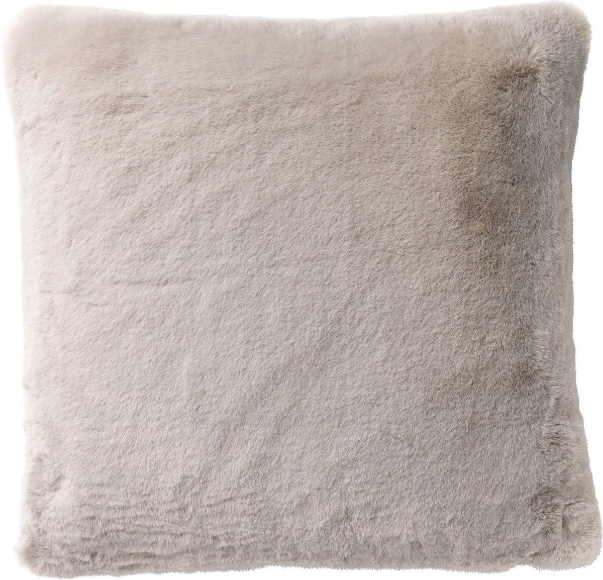 Dutch Decor ZAYA Sierkussen - Grijs - Bontlook - 45 x 45 cm - Inclusief binnenkussen