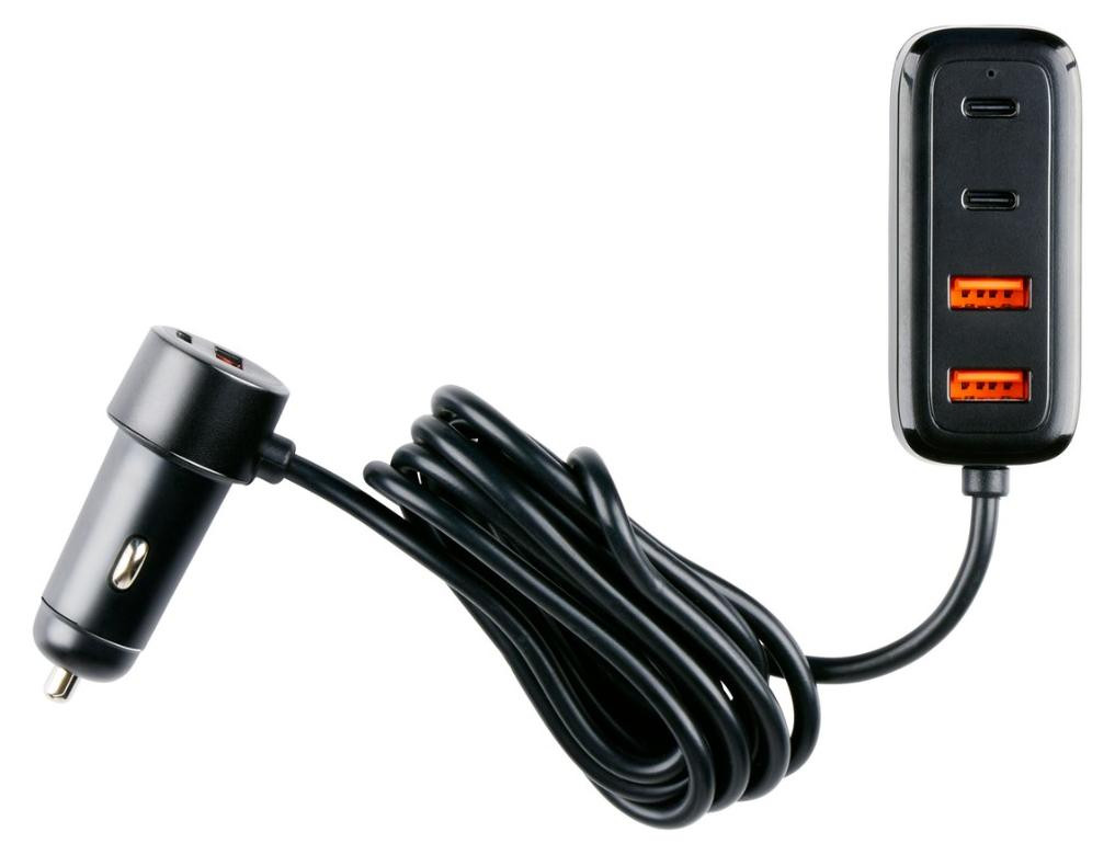 All Ride Autolader Snellader 12-24V met 6 Poorten USB Type-C & Type-A