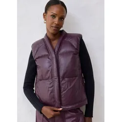 bonprix Leder-Steppweste aus Lammnappa, rot, Gr.38, Ideal für kühlere Tage! Leicht gefütterte Leder-Steppweste aus hochwertigem Lammnappa