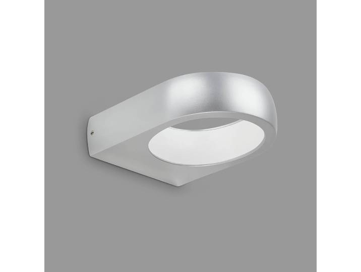 LED-Außenwandleuchte Puka 4 x 15 x 18cm Silber/Silber