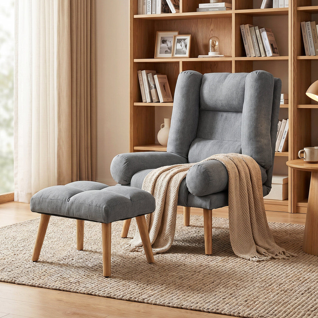 HOMCOM 79 cm Wide Recliner Grey 97cm H X 79cm W X 78cm D
