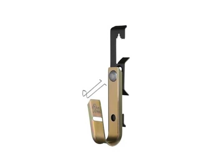Simply45 Batwing J-Haken, Größe 1,9 cm, mit Haltestift, 100 Stück Abgeschrägte Kanten, Deckendraht-/Gewindestangenhalterung, unterstützt 18 Cat5e, Koaxial-, AV- und Faserkabel