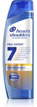 Head & Shoulders Pro-Expert 7 Hair Fall Defense champô anti-caspa e para a queda de cabelo com cafeína 250 ml. Pro-Expert 7 Hair Fall Defense