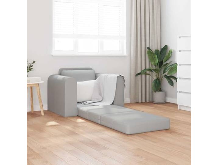 KTHLBRH Schlafsofa Wolkengrau 98 x 71 x 83 cm Stoff Manuell umwandelbar, Metallgestell, Bezug aus Polyester, Kissen waschbar