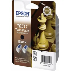 Epson T0511 (C13T05114210) Druckerpatrone – black – Originalprodukt (2er Pack)