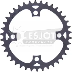 Esjot Kettenblatt Universal 38 Zähne schwarz Teilung 1/2 x 1/8"