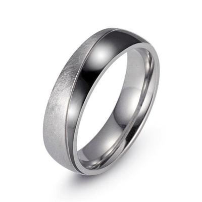 Trauring FIRETTI "Schmuck Geschenk "LIEBE" mit Vertiefung, ca. 7,0mm breit" Gr. 66, schwarz (edelstahlfarben, schwarz), Fingerringe, Damen, 66, Edelstahl, 7mm, Trauring