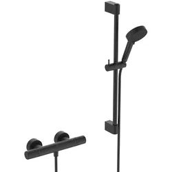 Ideal Standard Brausekombinationm.Thermostat CerathermT25N 600mm, 2-fach-Handbrause 6l/min. Silk Bla A8537XG