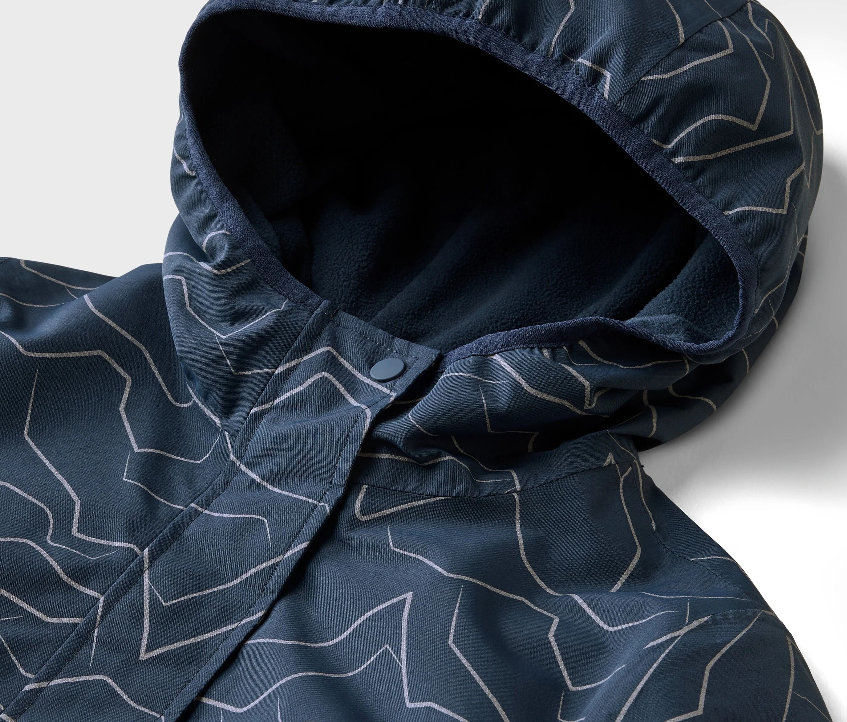 Tchibo - Kinder-Thermo-Regenjacke mit reflektierendem Print - Unisex - Gr. 134/140 - silber/print