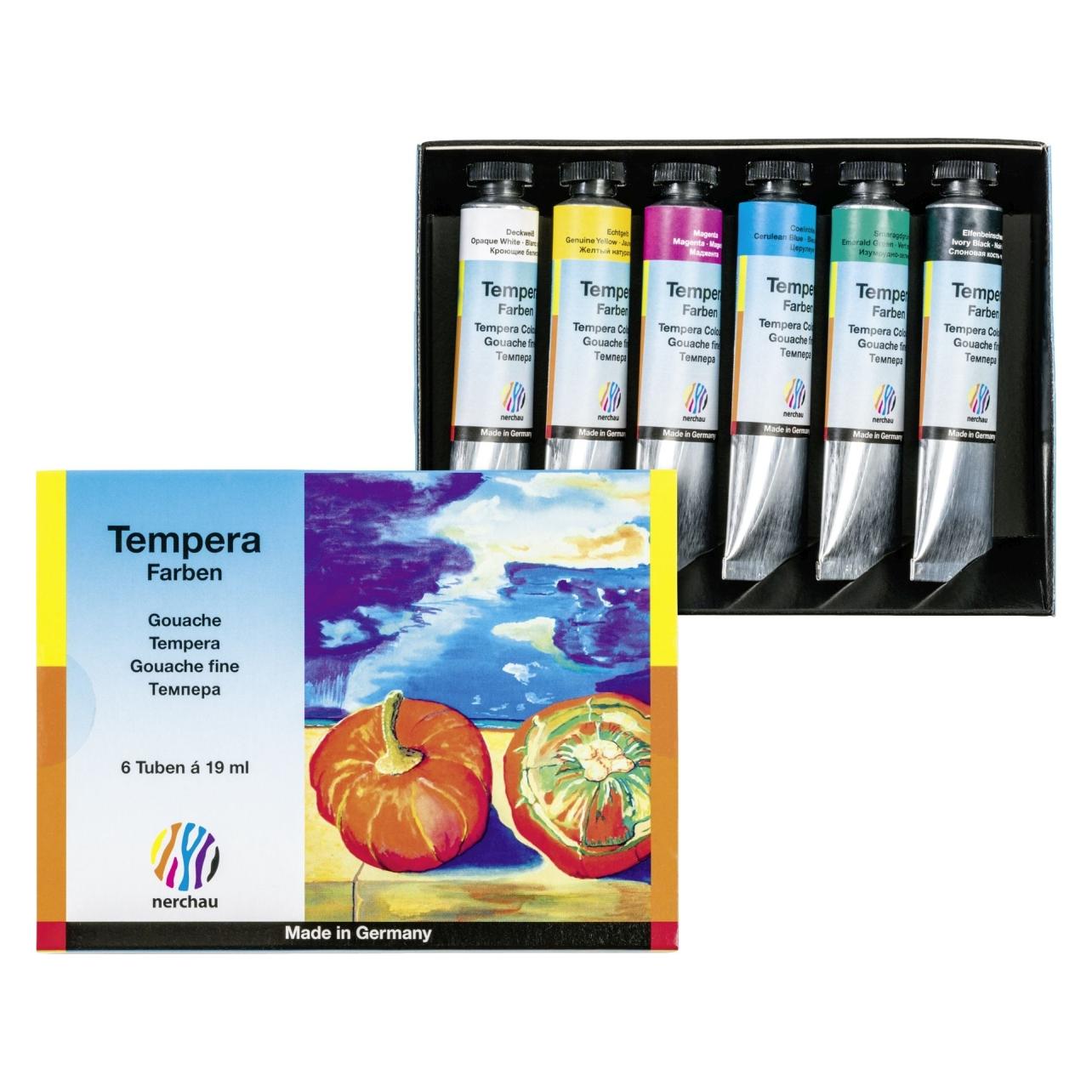 Nerchau LUKAS STUDIO GOAUCHE - Künstler-Gouache in Premium-Qualität - Starter-Set T6 mit 6 x 20 ml A (114 ml) (K118006)