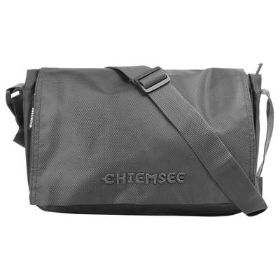 Umhängetasche CHIEMSEE "CHIEMSEE Damen APANATSCHI", Damen, Gr. B/H/T: 31cm x 22cm x 7cm onesize, grau, Kunstfaser, Strukturmuster, Taschen Umhängetasche