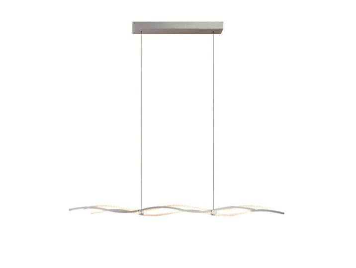 Escale Pendelleuchte Silk 2.0, höhenverstellbar, dimmbar, für Esstische - Aluminium geschliffen , 120 Up-/Downlight, modernes Design, Touch, Dim-to-Warm, hohe Leuchtkraft Clean, Design Dim to Warm, getrennt schaltbar, Höhenverstellung, integrierter Dimmer, Up-/Downlight