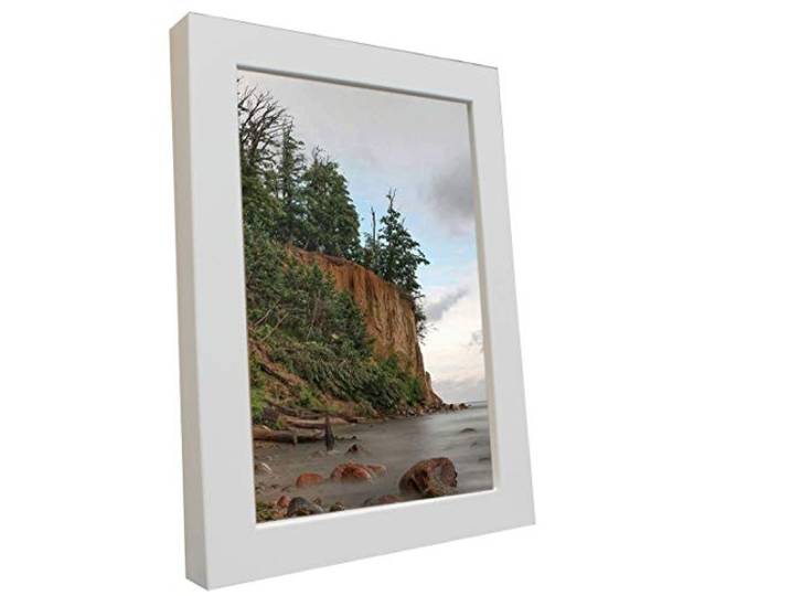 Cadre photo à accrocher - En MDF - 60 x 90 cm - Blanc - 40 tailles différentes - Sélectionnables - Sans passe-partout - Malmö