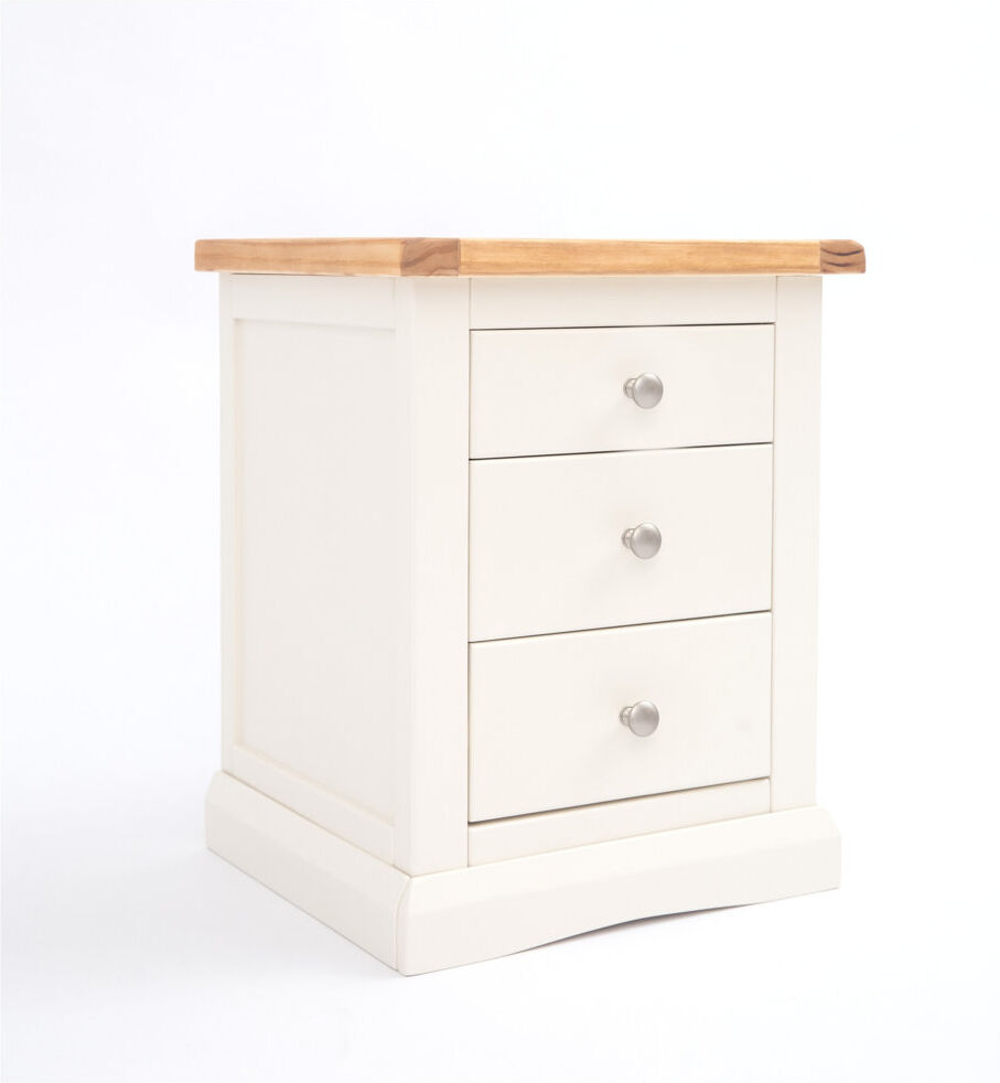 August Grove Cisneros 45 cm W Bedside Table Satin Chrome 56cm H X 45cm W X 40cm D