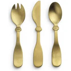 Elodie, Kindergeschirr + Kinderbesteck, Details - Kinderbesteck Gold