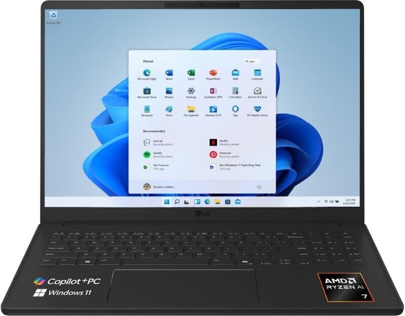 Portátil LG Gram 16U55U-G.AU75BN Ryzen AI 7 445/ 16GB/ 512GB SSD/ 16'/ Win11