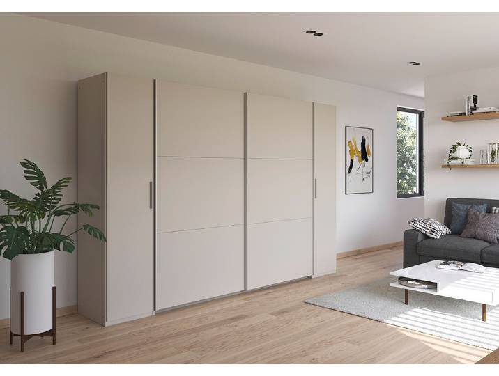 Kombischrank Kronach 311cm Beige/Kaschmir Silber