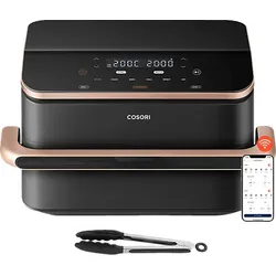 COSORI CAF-TF101S-AEUR CERAMIC 8-in1DualBlaze TwinFry™, 2 Kammern Airfryer, 10 Liter mit Keramikbeschichtung, Heißluftfritteuse