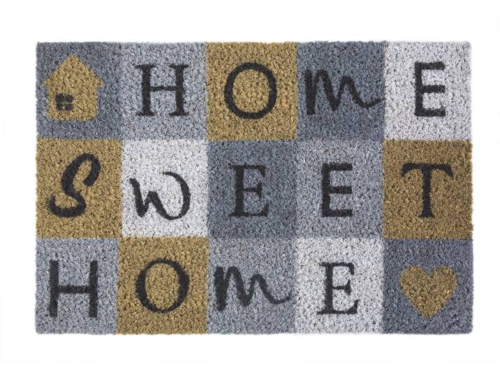 Fussmatte ANDIAMO Kokos Home , bunt (multi), B:40cm H:17mm L:60cm, Kokos, Teppiche, Fussmatte, Schmutzfangmatte, mit Spruch, In- und Outdoor geeignet