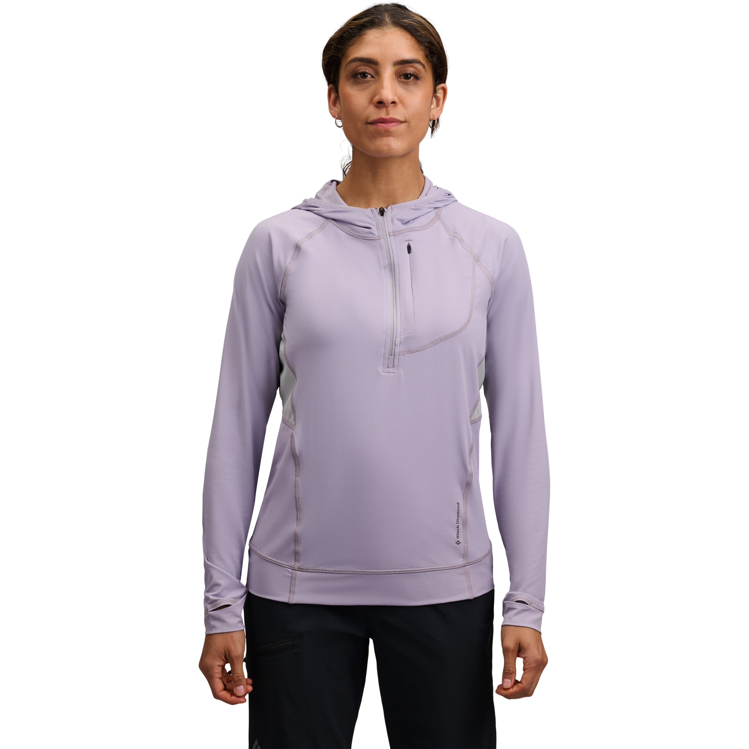 Black Diamond Alpenglow Pro Damen Hoodies lila Größe S Alpinklettern | Klettersteig | Sportklettern Wasserabweisend Wasserabweisend