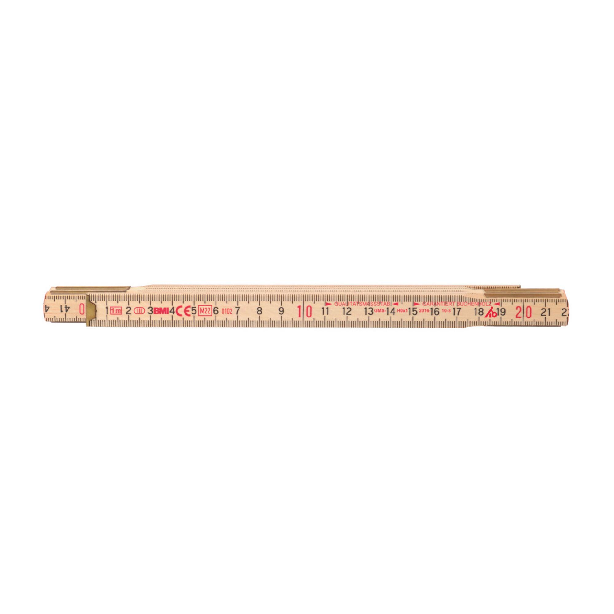 BMI Holz-Gliedermaßstab natur, Länge: 1m (466016 1)