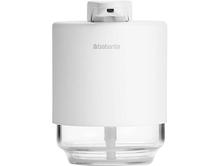 Brabantia - Distributeur de Savon Mindset - Mécanisme de Pompe Anti-Goutte - Facile à Recharger - Résistant à la Corrosion - Accessoire de Salle de Bain Élégant - Fresh White - 200 ML